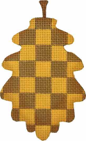 Checkered Leaf Ornament