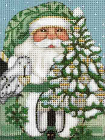 Wintergreen Santa Ornament
