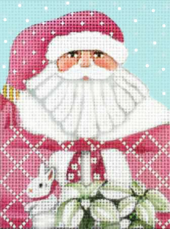 Pink Santa Ornament