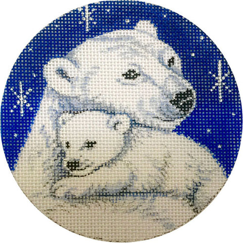 Polar Bear Mama and Cub Ornament