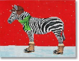 Zebra Dressed For Winter