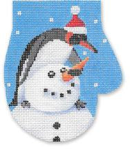 Building A Snowman Mitten Ornament