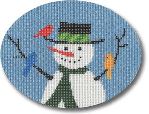Snowman w/Birds Ornament