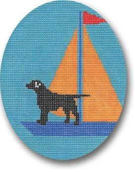 Black Lab - Yellow Sail Ornament