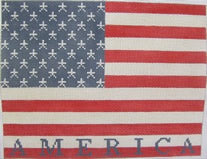 Contemporary American Flag - 18ct