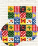 Christmas Patchwork Mini Sock