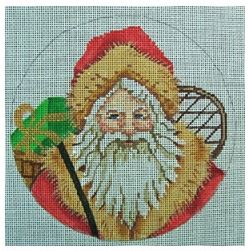 Snowshoe Santa Ornament