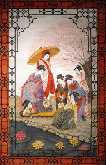Seven Geishas Wall Hanging