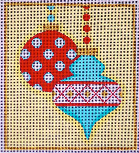 Mod Ornaments Mini Blue/Red