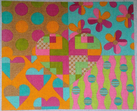 Garden Party Heart Collage