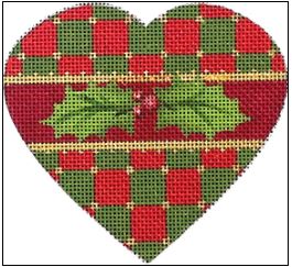 Checkerboard Holly Heart