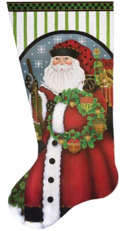 Fancy Acorn Santa Sock