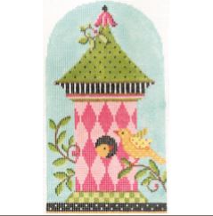 Pink Harlequin Birdhouse