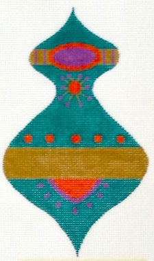 Teal Turbin Ornament (w/Ribbon)