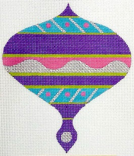 Lavender Stripes Ornament (w/Ribbon)