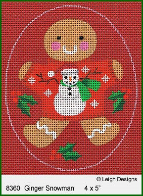 Ginger Snowman Ornament