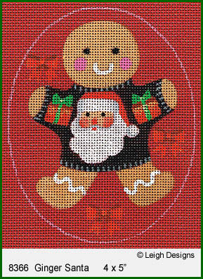 Ginger Santa Ornament