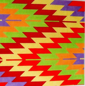 Kilim ZigZag Hot Red, Yellow, and Orange