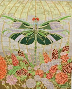 Dragonfly and Flowers