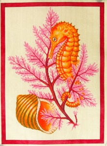 Seahorse and Shells - Pink