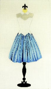 Party Dress - Blue and White