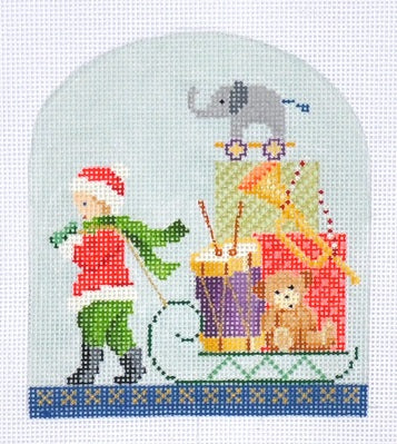 North Pole - Child and Sled