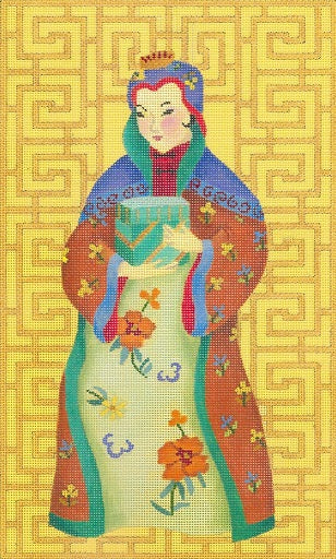 Chinese Lady With Box