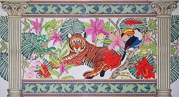 Neo-Classic Rug With Tiger