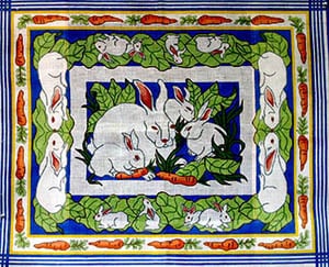 Garden Bunnies w/Carrot Border