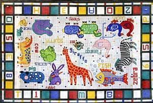 Child's Alphabet Blocks and Animals