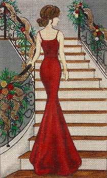 Lady in Christmas Red