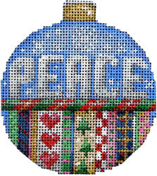 Peace / Stripes Ball Ornament Large