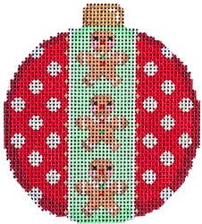 Gingerbread Boy / Dots Ball Ornament