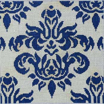 Cream / Navy Damask - Small