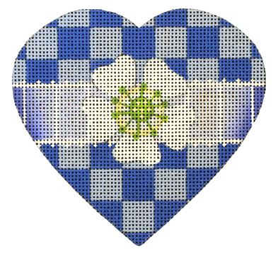 Blue Check Heart