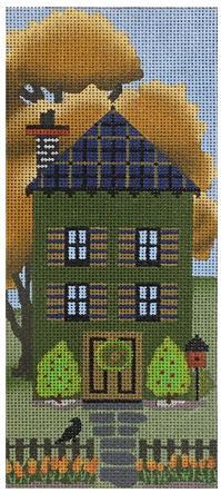 Dark Green Autumn House
