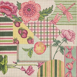 Fabric Sample - Pink / Green
