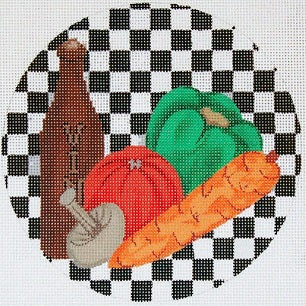 Wall Clock - Wine And Veggies