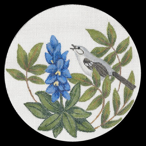 State Plant And Bird Ornament - Texas