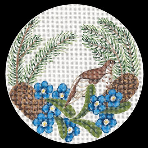 State Plant And Bird Ornament - Alaska
