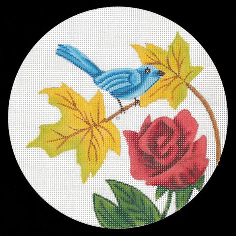 State Plant And Bird Ornament - New York