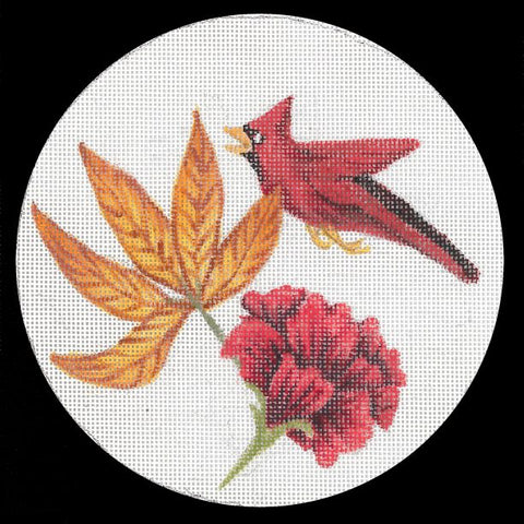 State Plant And Bird Ornament - Ohio