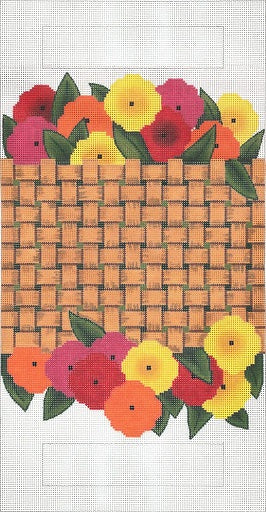 Woven Basket Flowers Purse