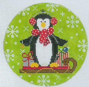 Frosty Penguin on Sled