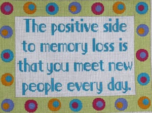 The positive side to memory loss...