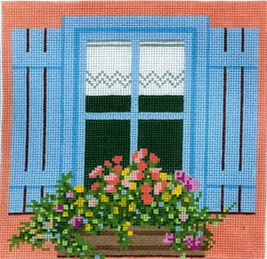Window - Blue Shutters
