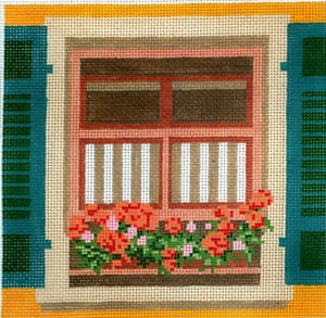 Window - Geraniums