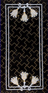 Tassels with Gold Fretwork on Black