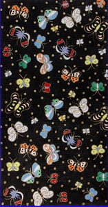 Iridescent Butterflies on Black