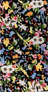 English Garden Floral on Black